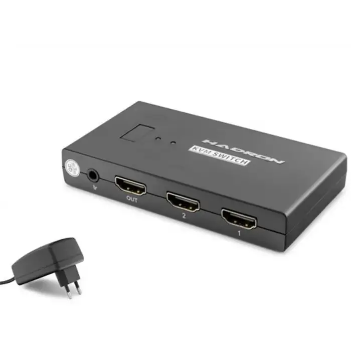 Hadron Hdx1373 2 Port + 4- Hdmi Kvm Switch Usb Hdmi Kablolu Siyah