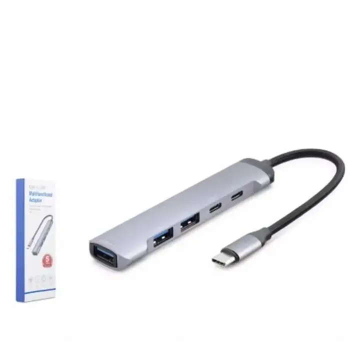 Hadron Hdx7041 Type-C Hub 5-Usb Gri