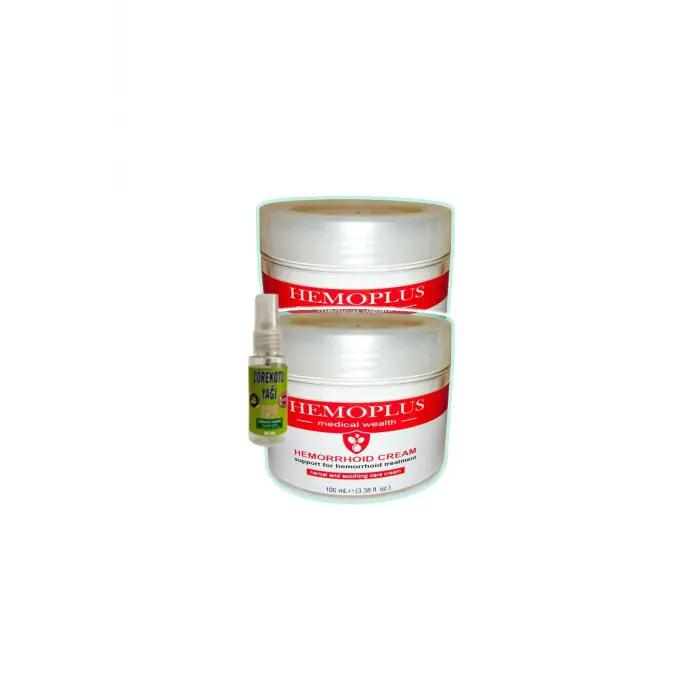 Hemoplus 2x100 ml Rahatlama Bakım Kremi + 30 ml Çörek Otu Yağı ile