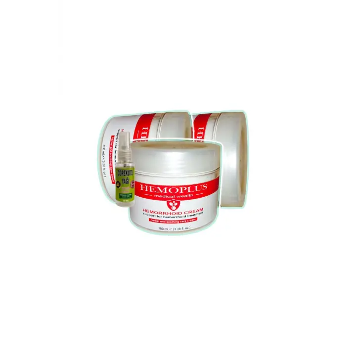 Hemoplus 3x100 ml Rahatlama Bakım Kremi + 30 ml Çörek Otu Yağı ile
