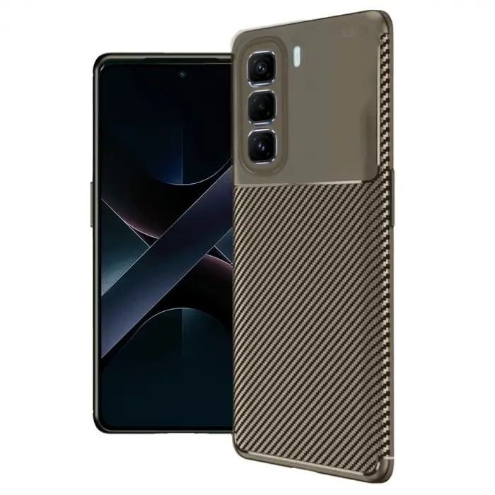 Hot 50 Pro Plus 4G Auto Focus Karbon Kapak - Kahverengi