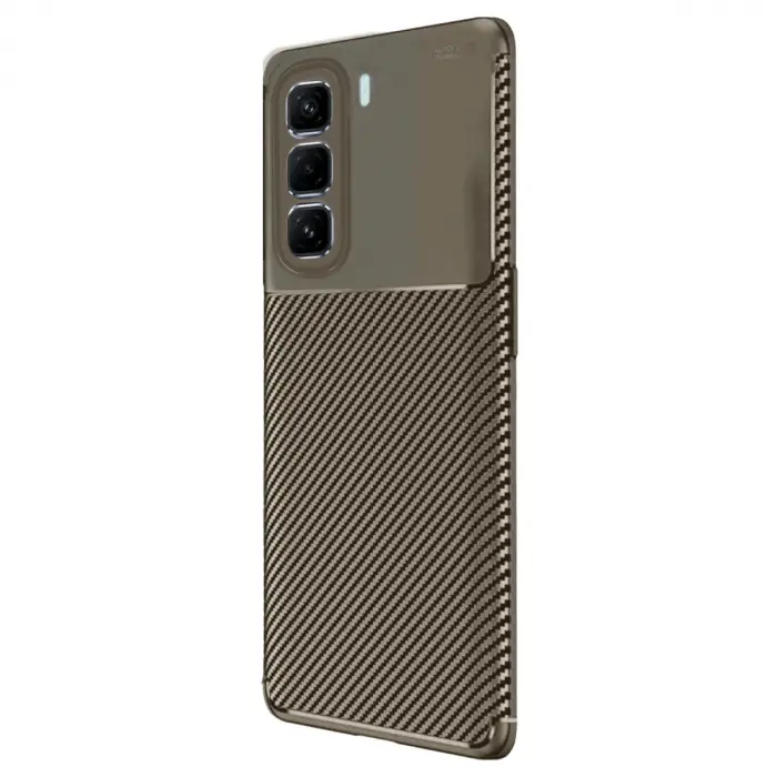 Hot 50 Pro Plus 4G Auto Focus Karbon Kapak - Kahverengi