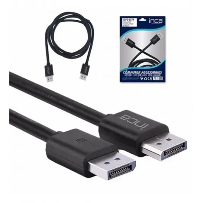 Inca Idpd-02tx 2mt Displayport to Displayport 4k Kablo