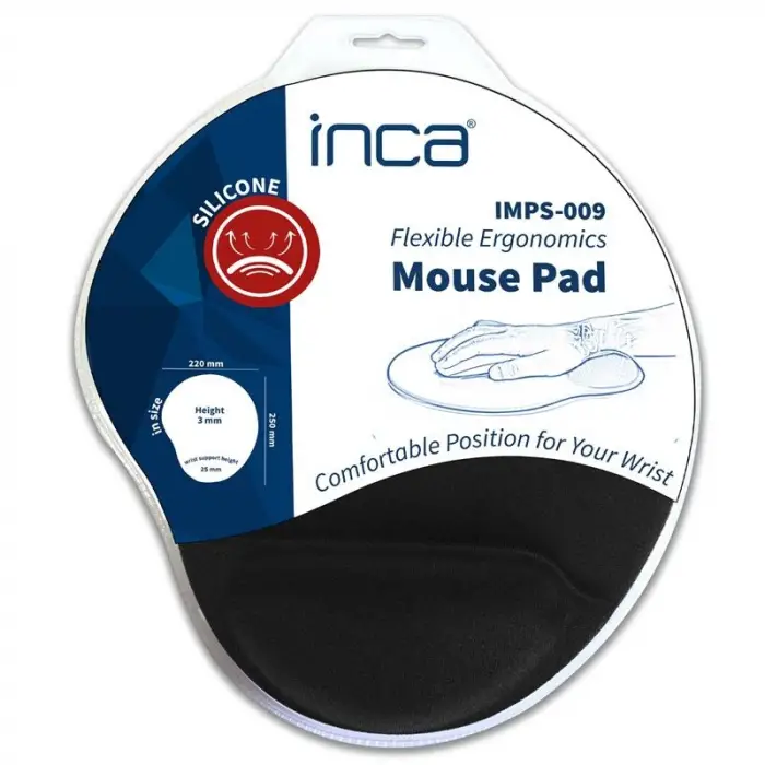 INCA IMPS-009 BILEK DESTEKLI SILIKON MOUSE PAD