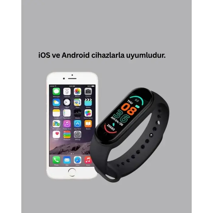 iOS ve Android Uyumlu Akıllı Bileklik – Çok Fonksiyonlu Kullanım