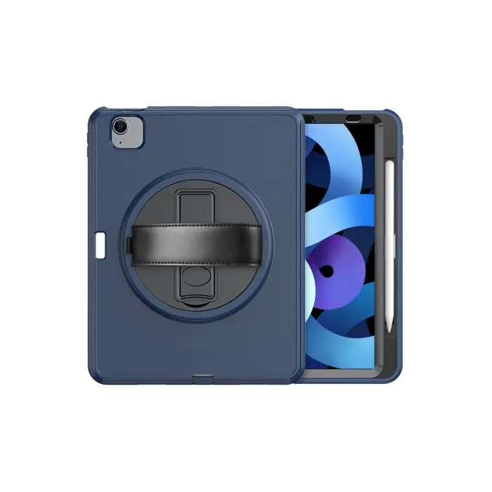 iPad 2022 10.9 (10.nesil) Kılıf Hand Strap Tablet Kılıfı - Lacivert