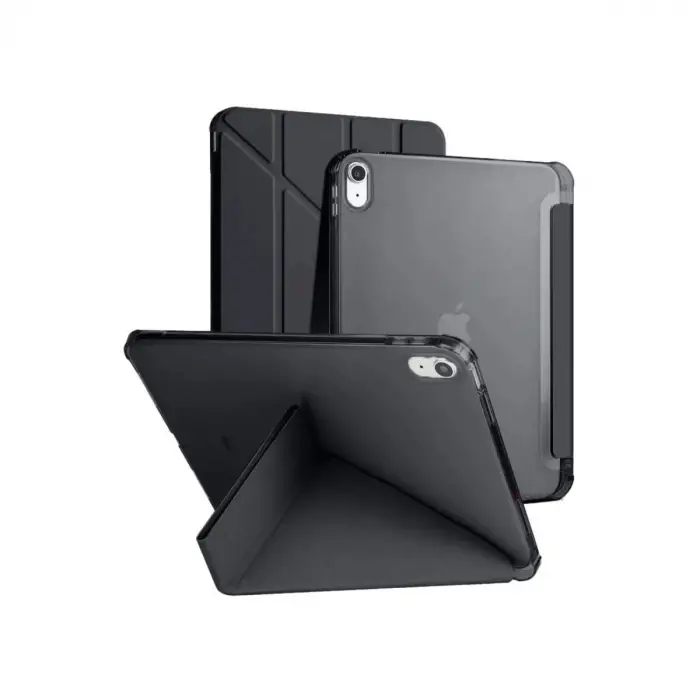 iPad 2022 10.9 (10.nesil) Kılıf Kalemlikli Mars Tablet Kılıfı - Siyah