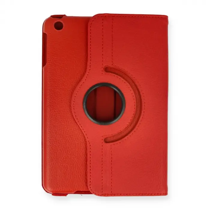 iPad Mini 1 Kılıf 360 Tablet Deri Kılıf - Kırmızı