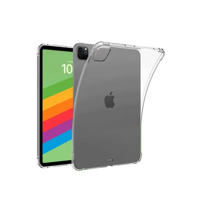 iPad Pro 13 (2024) Kılıf Anti Shock Tablet Silikon - Şeffaf