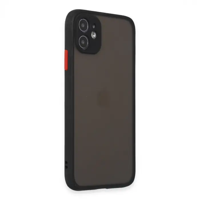 iPhone 11 Kılıf Montreal Silikon Kapak - Siyah