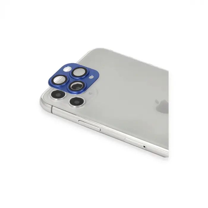 iPhone 11 Pro Max Pers Alüminyum Kamera Lens - Lacivert