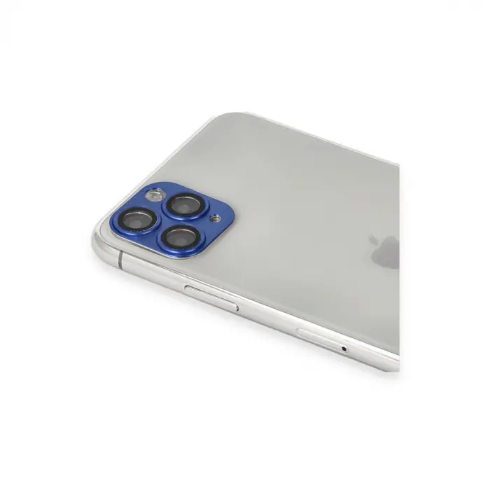 iPhone 11 Pro Max Pers Alüminyum Kamera Lens - Lacivert