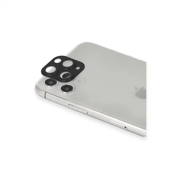 iPhone 11 Pro Max Pers Alüminyum Kamera Lens - Siyah