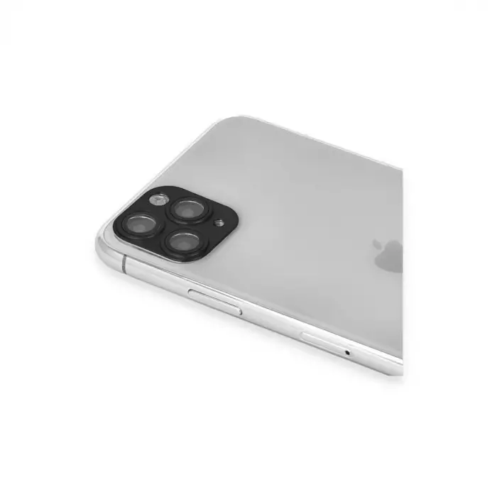 iPhone 11 Pro Max Pers Alüminyum Kamera Lens - Siyah