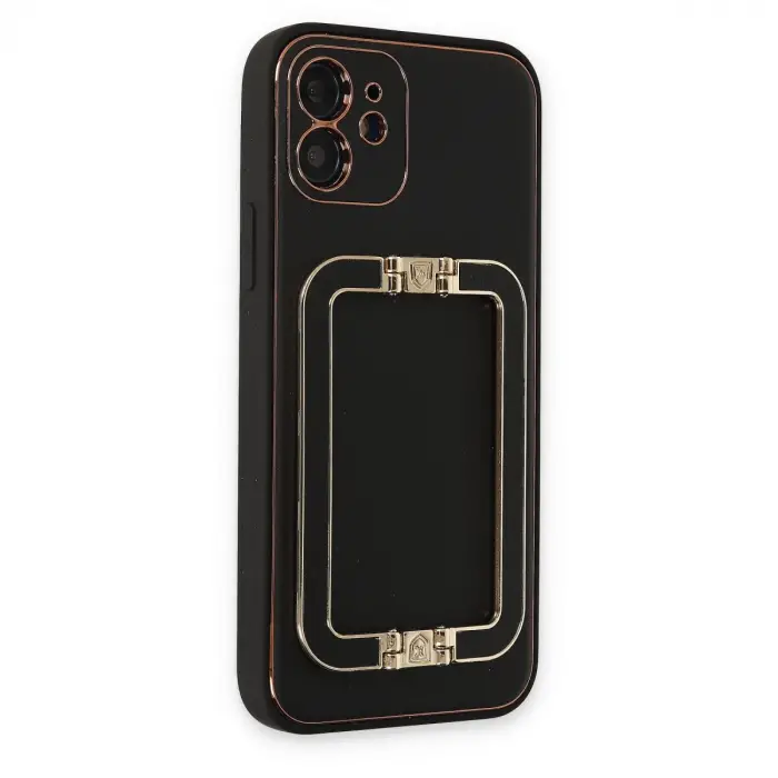 iPhone 12 Kılıf Coco Elit Kapak - Siyah