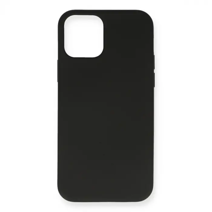 iPhone 12 Kılıf Nano içi Kadife Silikon- Siyah