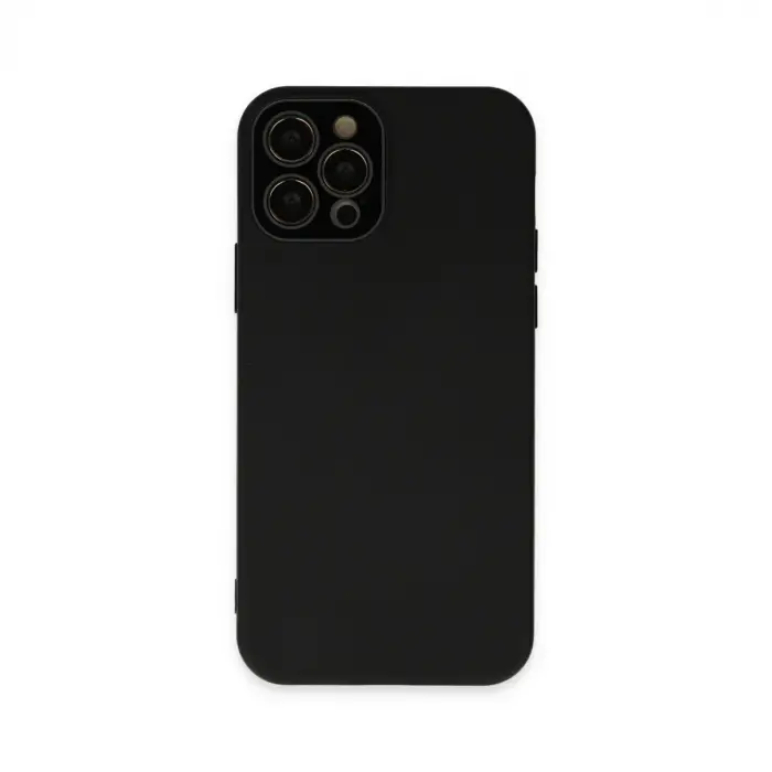 iPhone 12 Pro Kılıf Lansman Glass Kapak - Siyah
