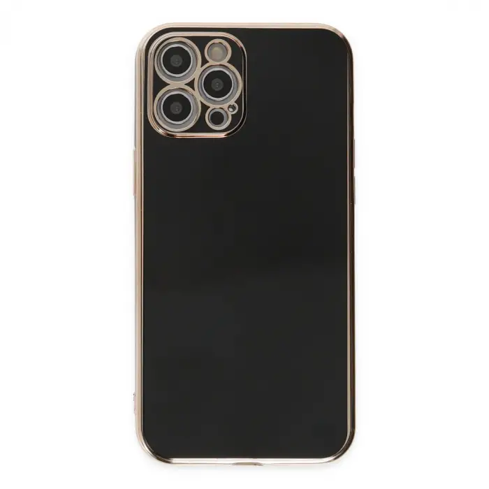 iPhone 12 Pro Kılıf Volet Silikon - Siyah