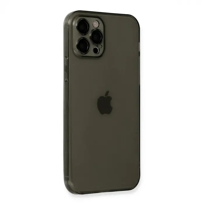 iPhone 12 Pro Max Kılıf Fly Lens Silikon - Siyah