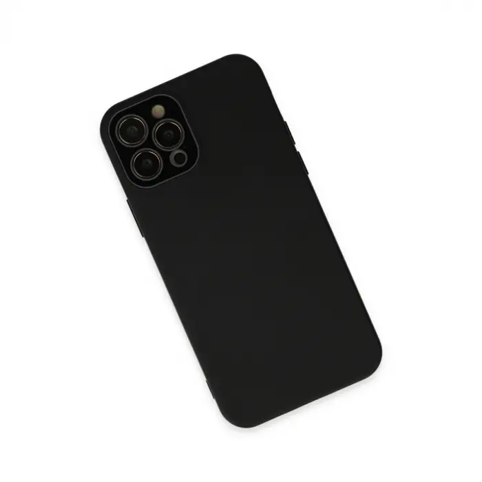iPhone 12 Pro Max Kılıf Lansman Glass Kapak - Siyah