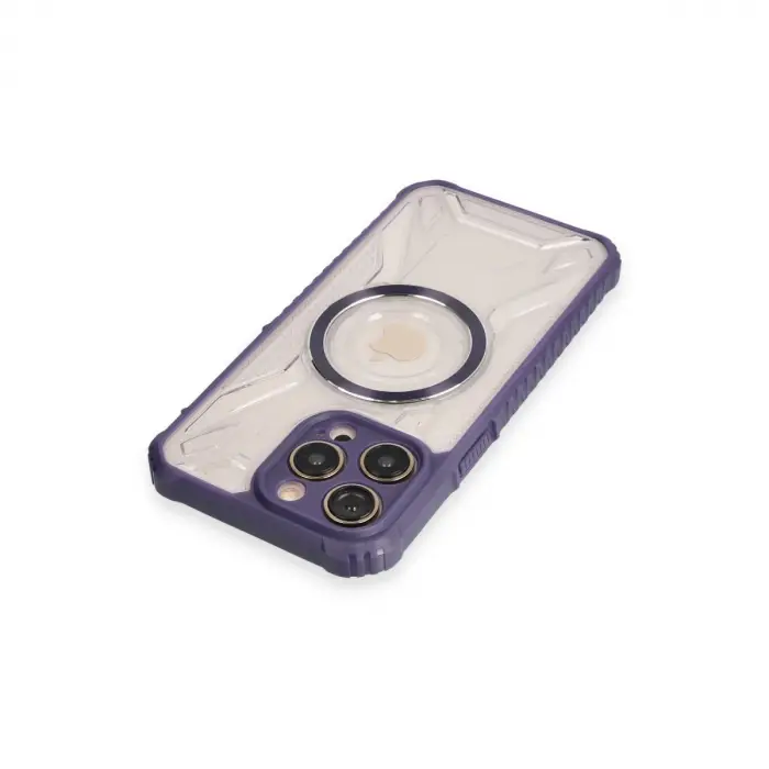 iPhone 12 Pro Max Kılıf Prag Magneticsafe Kapak - Derin Mor