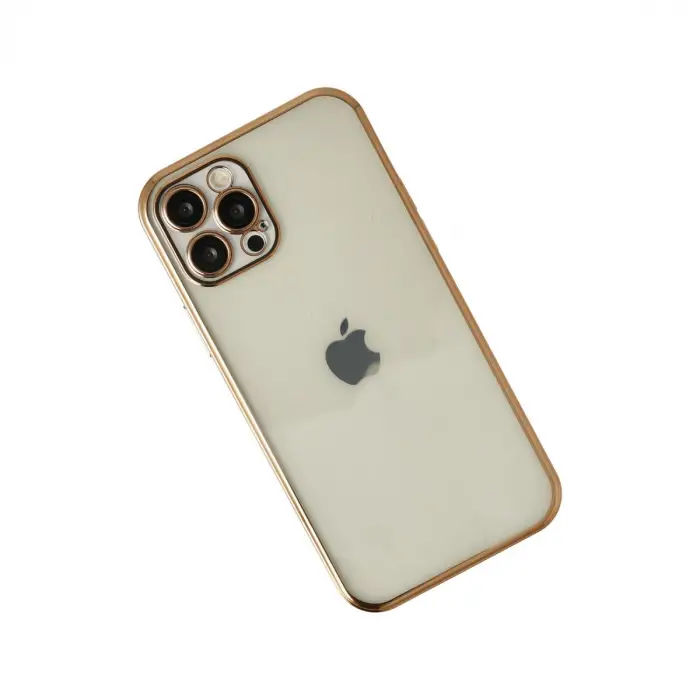 iPhone 12 Pro Max Kılıf Razer Lensli Silikon - Gold