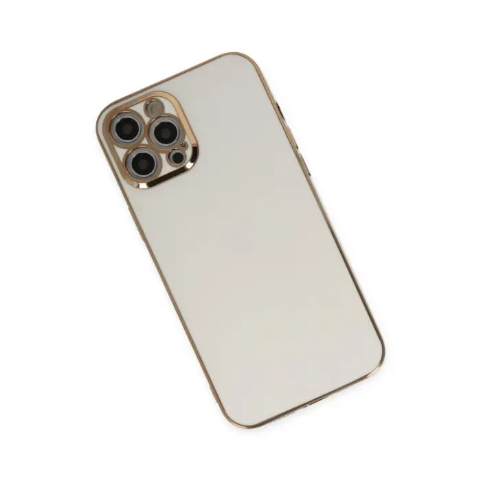 iPhone 12 Pro Max Kılıf Volet Silikon - Beyaz
