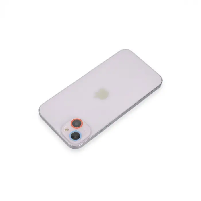 iPhone 13 Mini Renkli Kamera Lens Koruma Cam - Pembe-Mavi
