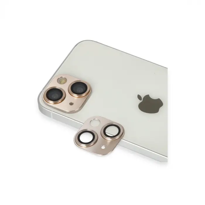iPhone 13 Pers Alüminyum Kamera Lens - Gold
