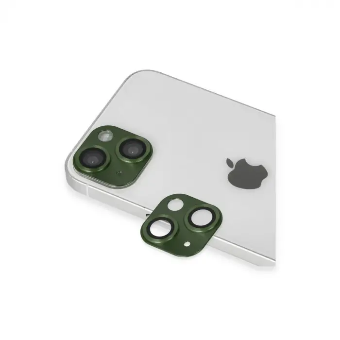 iPhone 13 Pers Alüminyum Kamera Lens - Yeşil