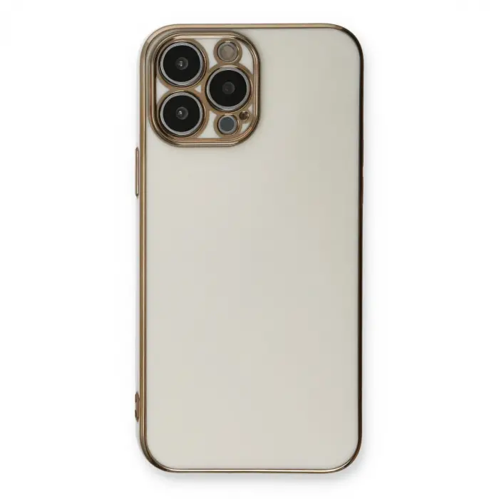 iPhone 13 Pro Kılıf Volet Silikon - Beyaz