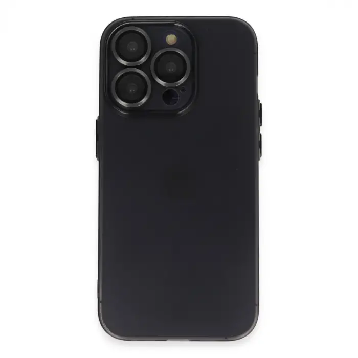 iPhone 13 Pro Max Kılıf Luko Lens Silikon - Siyah