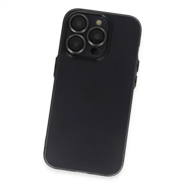 iPhone 13 Pro Max Kılıf Luko Lens Silikon - Siyah