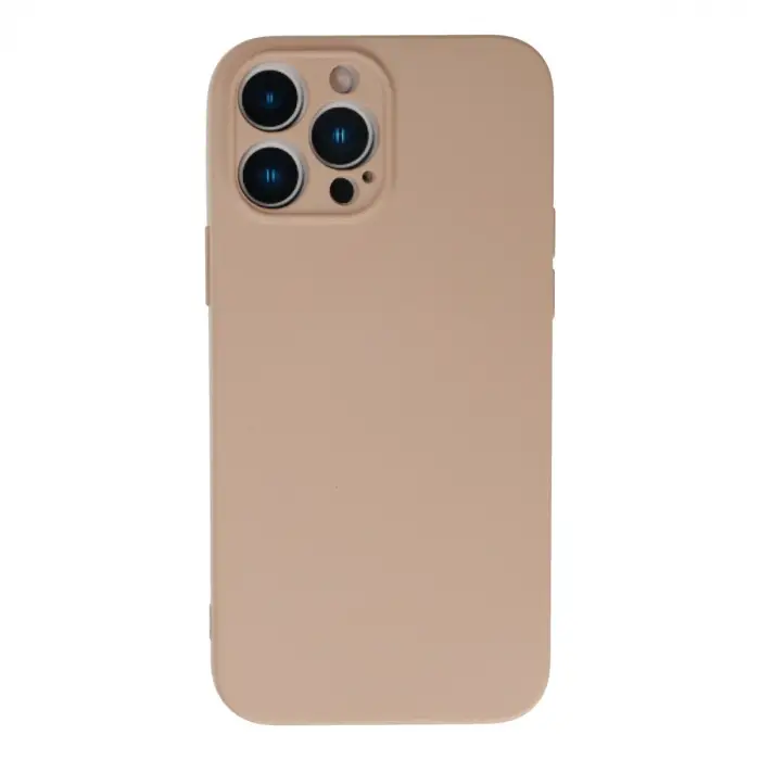 iPhone 13 Pro Max Kılıf Nano içi Kadife Silikon - Pudra