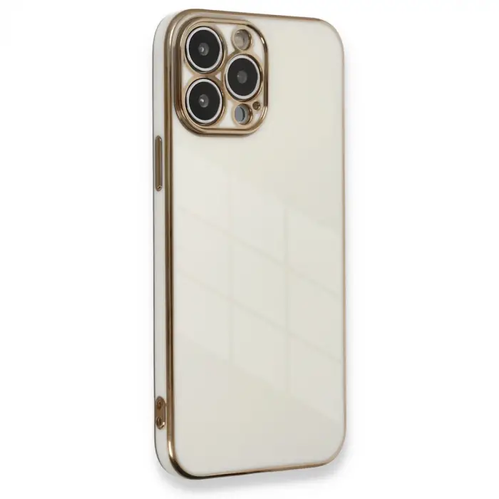 iPhone 13 Pro Max Kılıf Volet Silikon - Beyaz