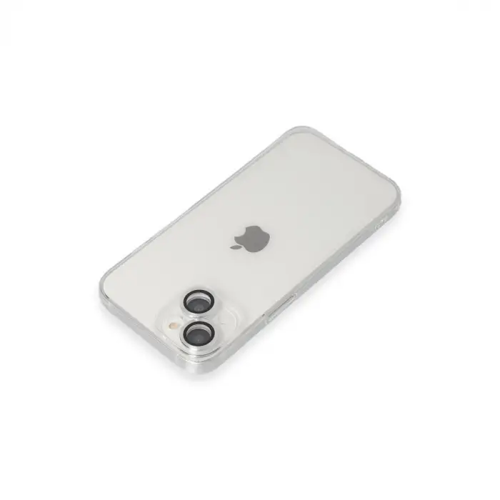 iPhone 14 Kılıf Luko Lens Silikon - Gümüş