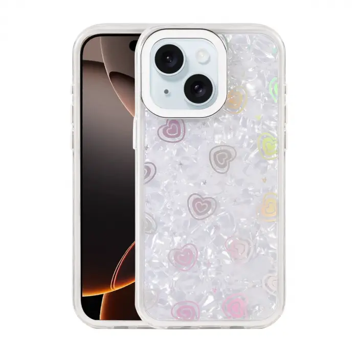 iPhone 14 Lumi Desenli Kapak - Beyaz