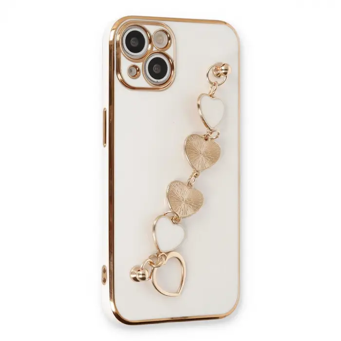 iPhone 14 Plus Kılıf Esila Silikon - Beyaz