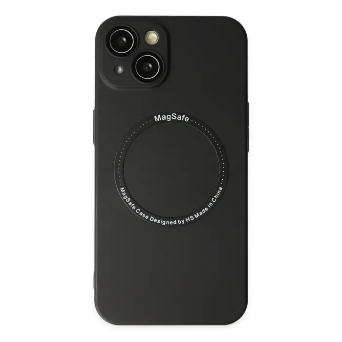 iPhone 14 Plus Kılıf Jack Magneticsafe Lens Silikon - Siyah