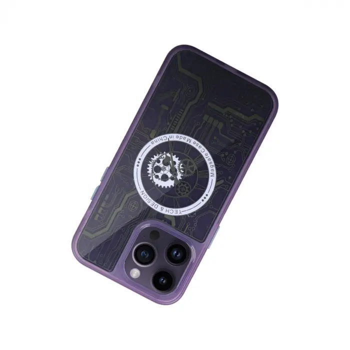 iPhone 14 Pro Kılıf Magic Magneticsafe Silikon - Derin Mor