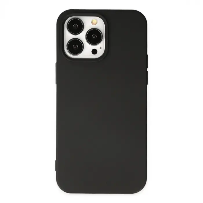 iPhone 14 Pro Kılıf Nano içi Kadife Silikon - Siyah