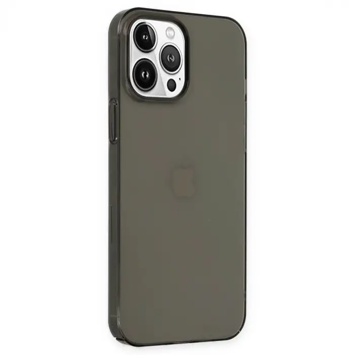 iPhone 14 Pro Kılıf Pc Sert Şeffaf Kapak - Siyah