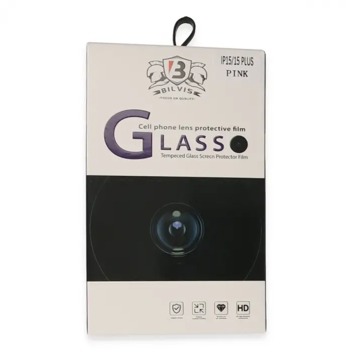 iPhone 15 Bilvis Titan Kamera Lens - Pembe