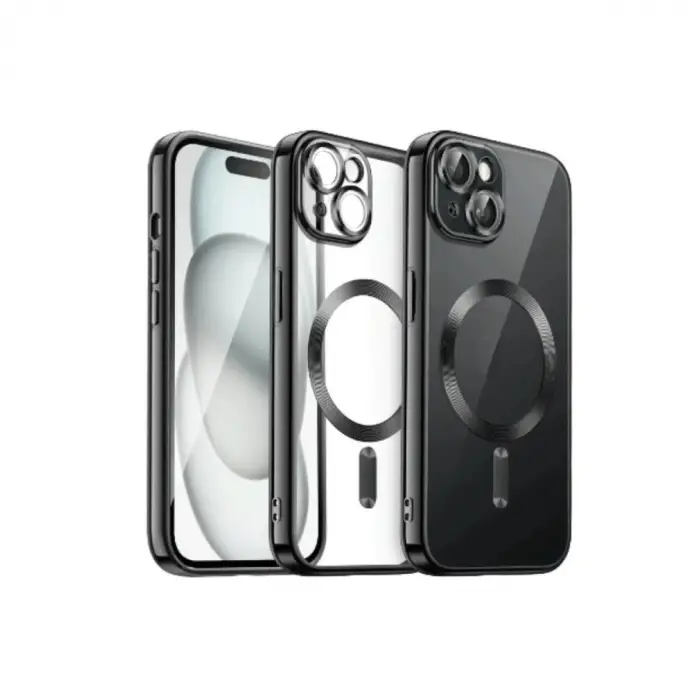 iPhone 15 Kılıf Kross Magneticsafe Kapak - Siyah