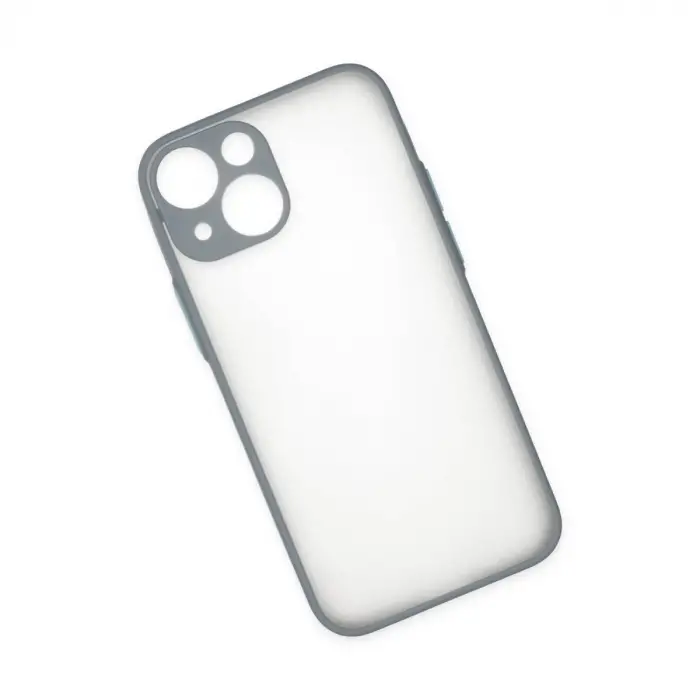 iPhone 15 Plus Kılıf Montreal Silikon Kapak - Gri