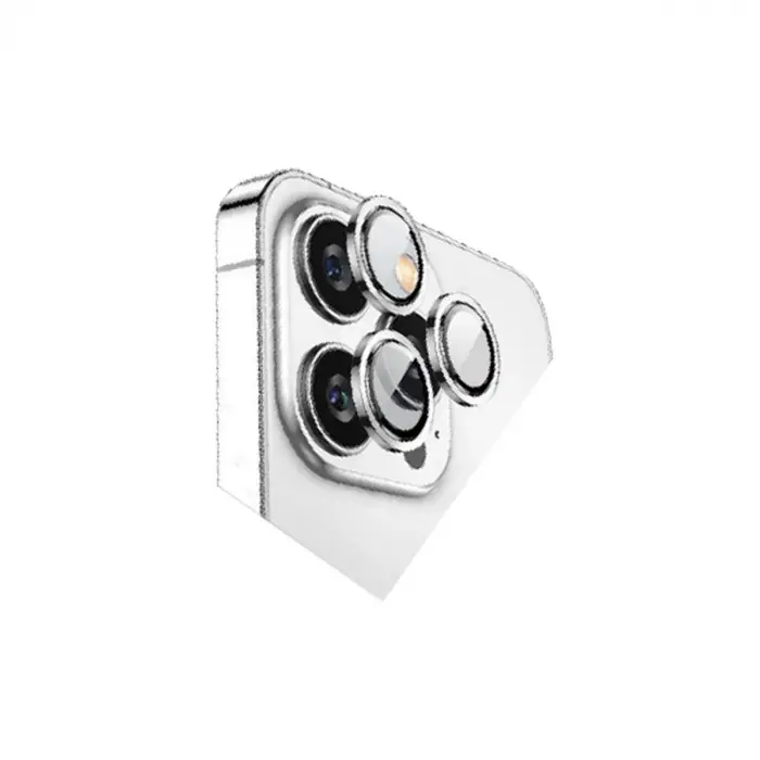 iPhone 15 Pro Max Bilvis Titan Kamera Lens - Gümüş