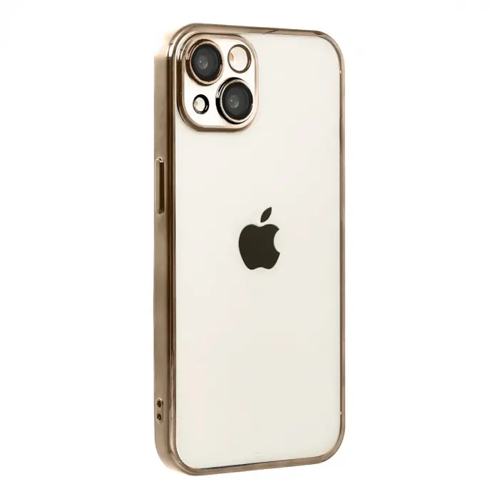 iPhone 15 Razer Lensli Silikon - Çöl Titanyum