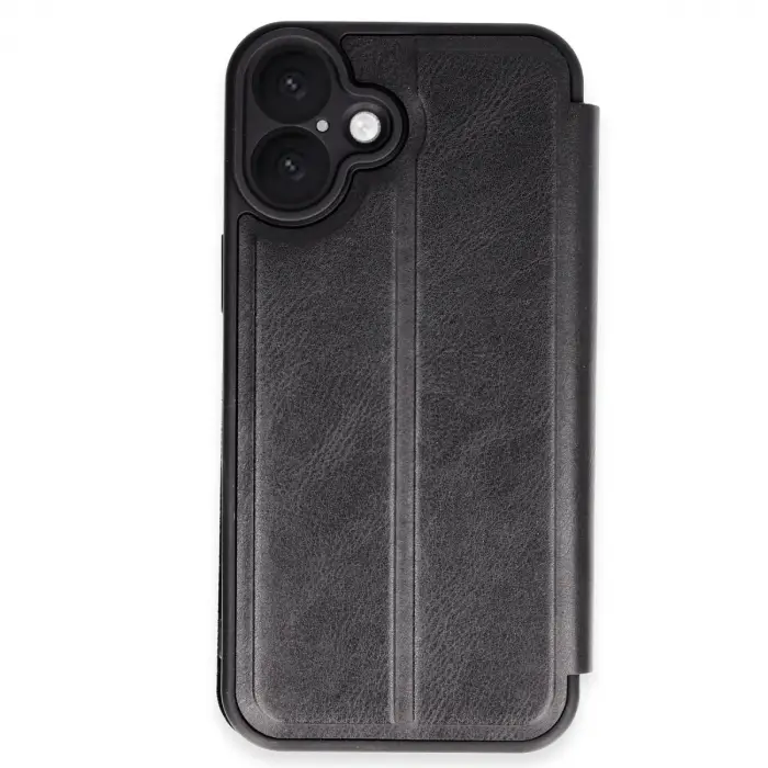 iPhone 16 Plus Kılıf Flip Cover - Siyah