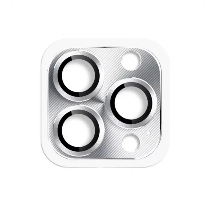 iPhone 16 Pro Max Pers Alüminyum Kamera Lens - Gümüş