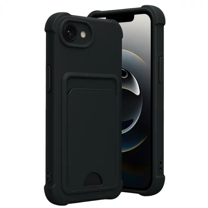 iPhone 16E Kelvin Kartvizitli Silikon - Siyah
